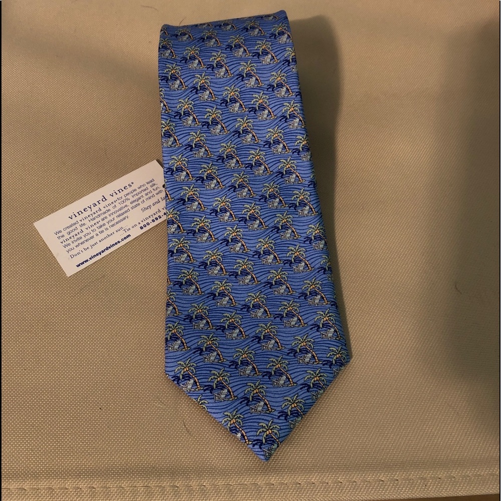 Vineyard Vines Palm and Chair Blue Tie